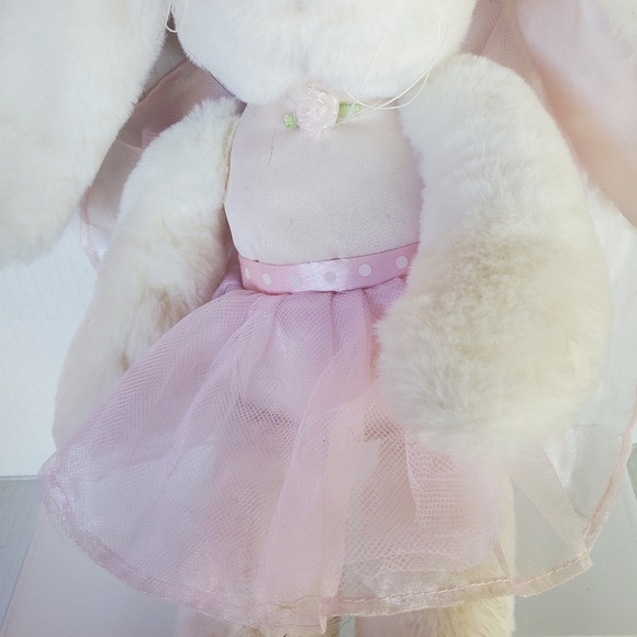 The Bearington Collection Lil' Bunny Tutu Pink Ballerina Plush Bunny Rabbit 15" - Picture 4 of 10